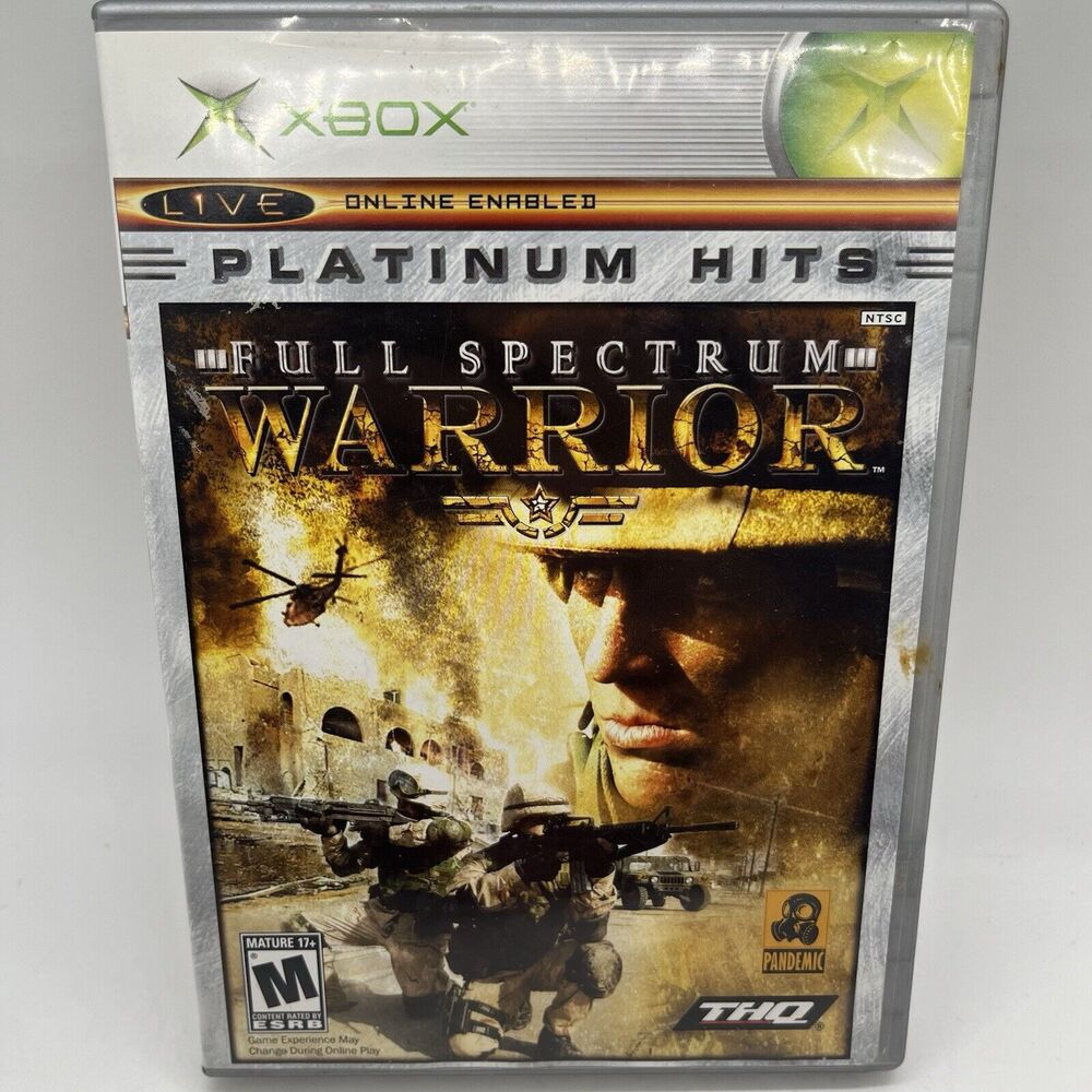 Full Spectrum Warrior (Microsoft Xbox, 2004) Complete with Manual Tested